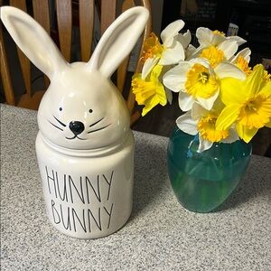 Rae Dunn White and Black Food Storage Canister